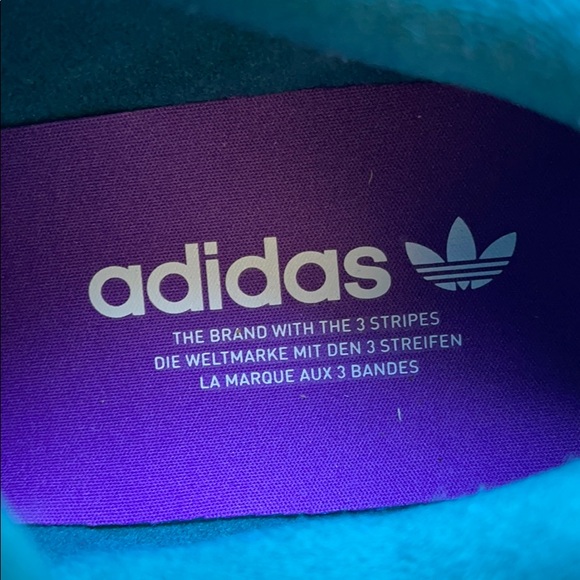 Adidas Emerald Green Velvet Sneakers 10.5 - Picture 6 of 16